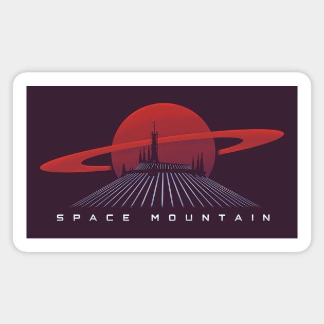 Space Mountain Sticker by jaredBdesign